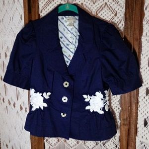 Anthropolgie Elevenses embroidered blazer sz 8